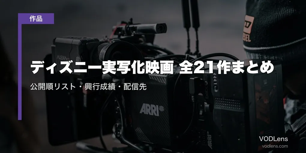 ディズニー実写化映画 全21作まとめ｜公開順リスト・興行成績・配信先【2026年7月最新】