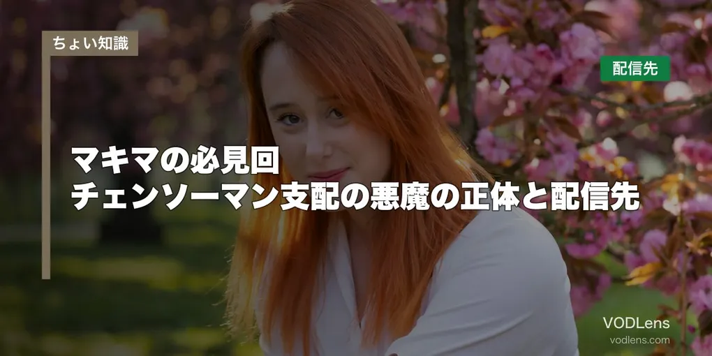 マキマの必見回はどこで見れる？チェンソーマン支配の悪魔の正体と配信先