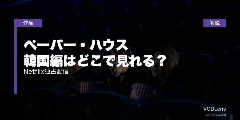 ペーパー・ハウス 韓国編はどこで見れる？Netflix独占配信を徹底解説