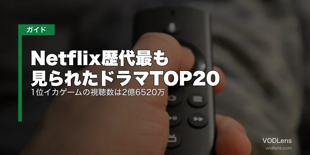 Netflix歴代最も見られたドラマTOP20｜1位イカゲームの視聴数は2億6520万【2026年7月最新】